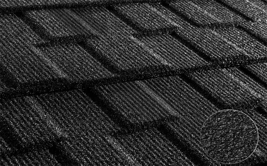 Композитная черепица METROTILE МетроВиксен черный, 1330*410 мм