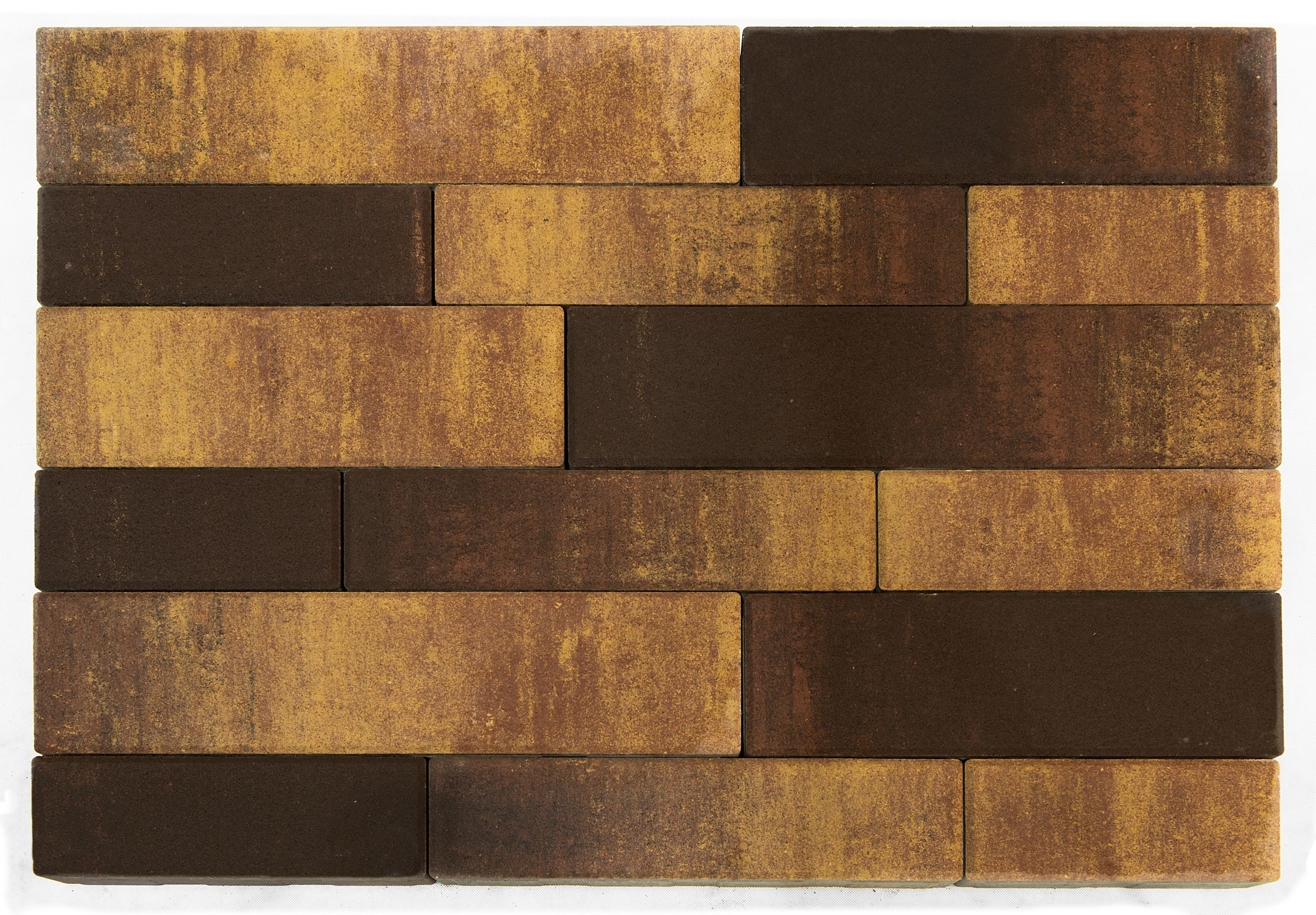 Тротуарная плитка BRAER II «Домино» Color Mix Тип 24 «САФАРИ»